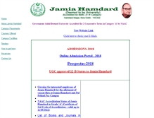 Tablet Screenshot of jamiahamdard.ac.in